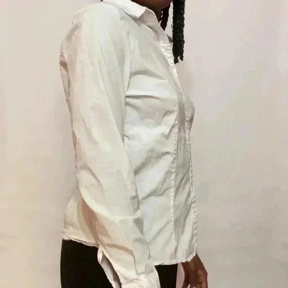 Plain white button up White shirt